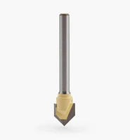 1/8" Shank Carbide-Tipped V-Groove Router Bit