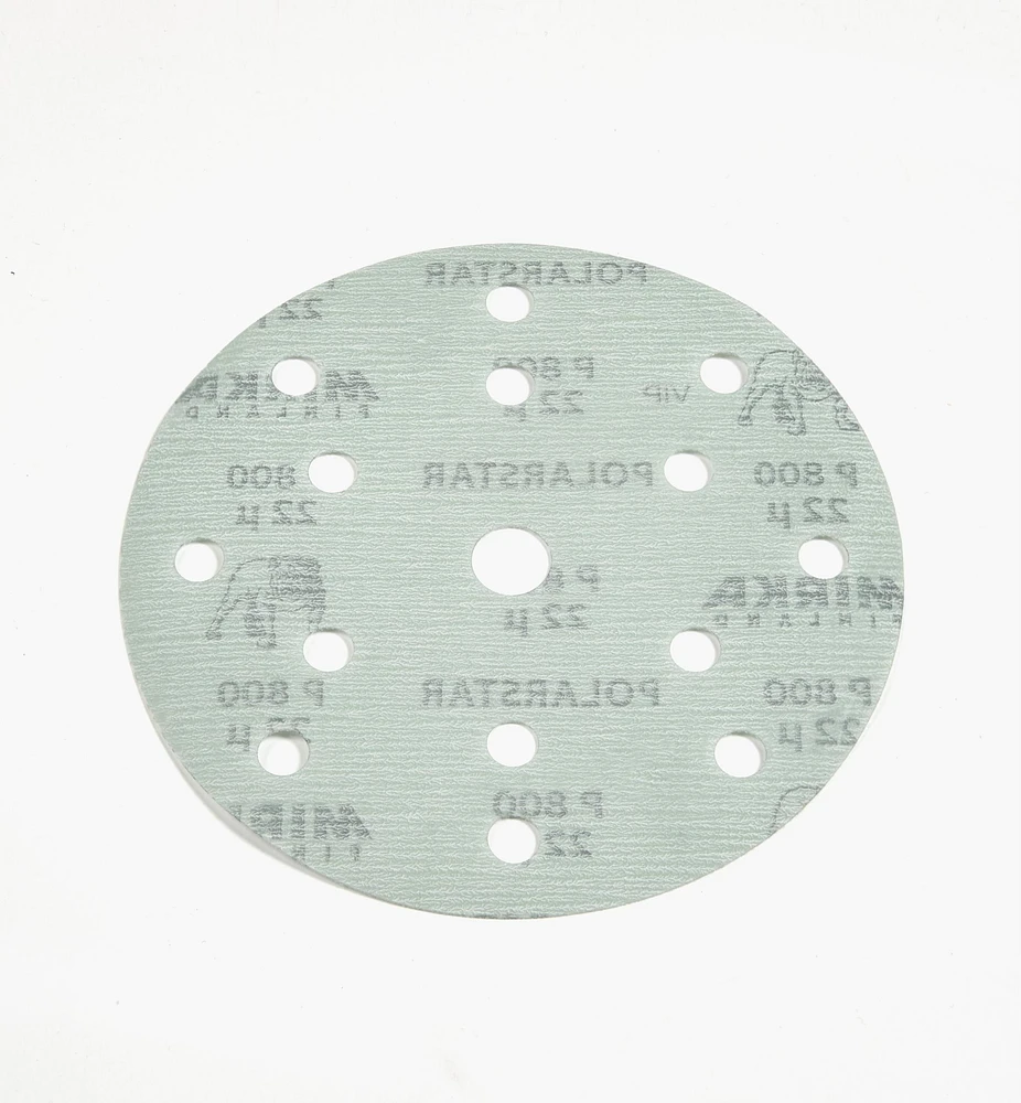 Disques abrasifs autoagrippants à 15 trous Mirka Polarstar, 6 po
