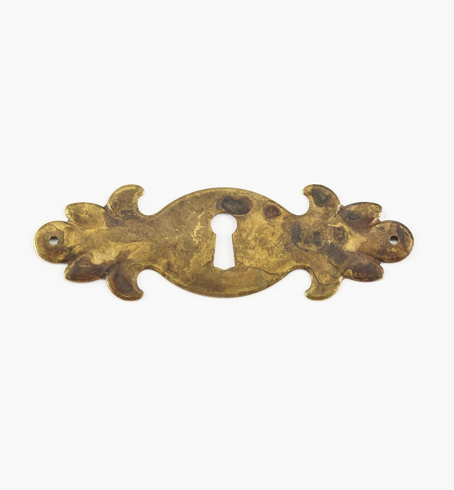 Solid Brass Plate Keyhole Escutcheons