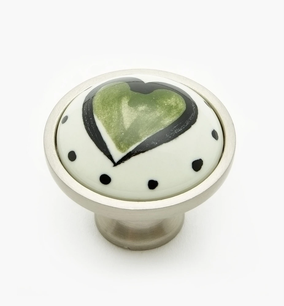 Liberty Ceramic Heart Knobs