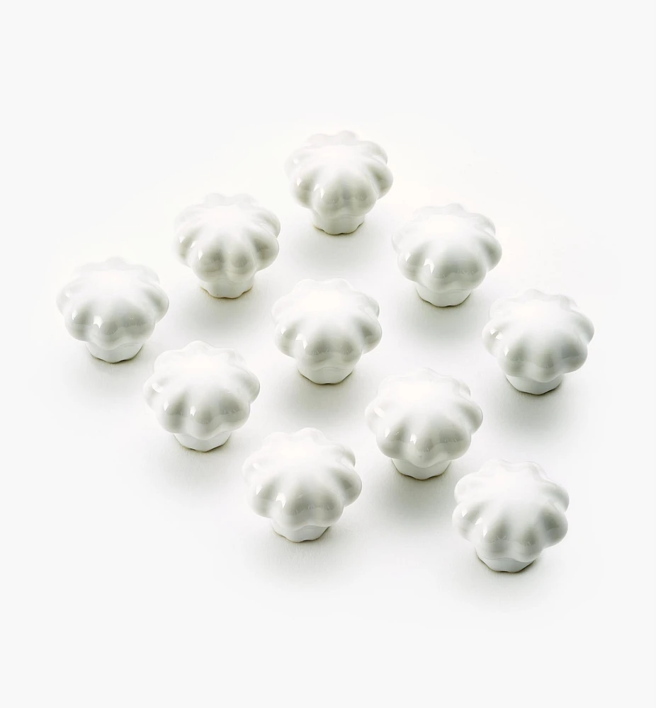 Ceramic Embossed Shell Knobs