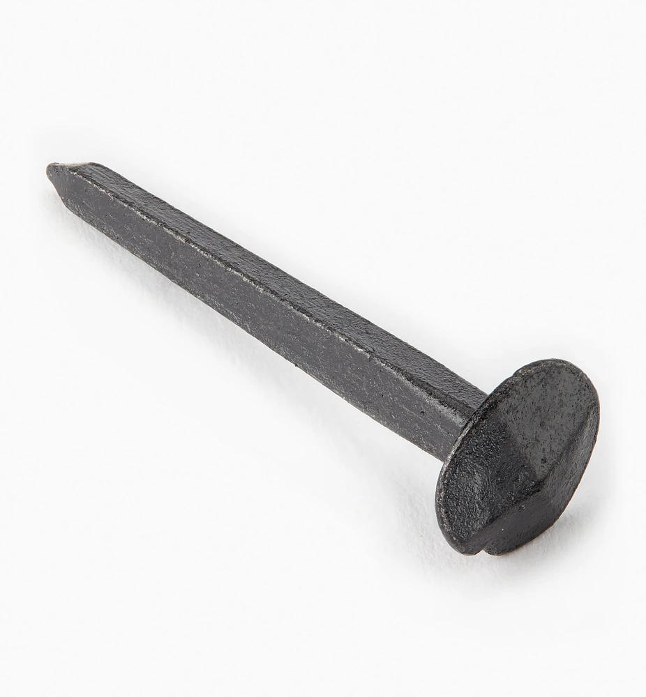 Black Steel Diamond-Head Forged Nails from Clouterie Rivierre