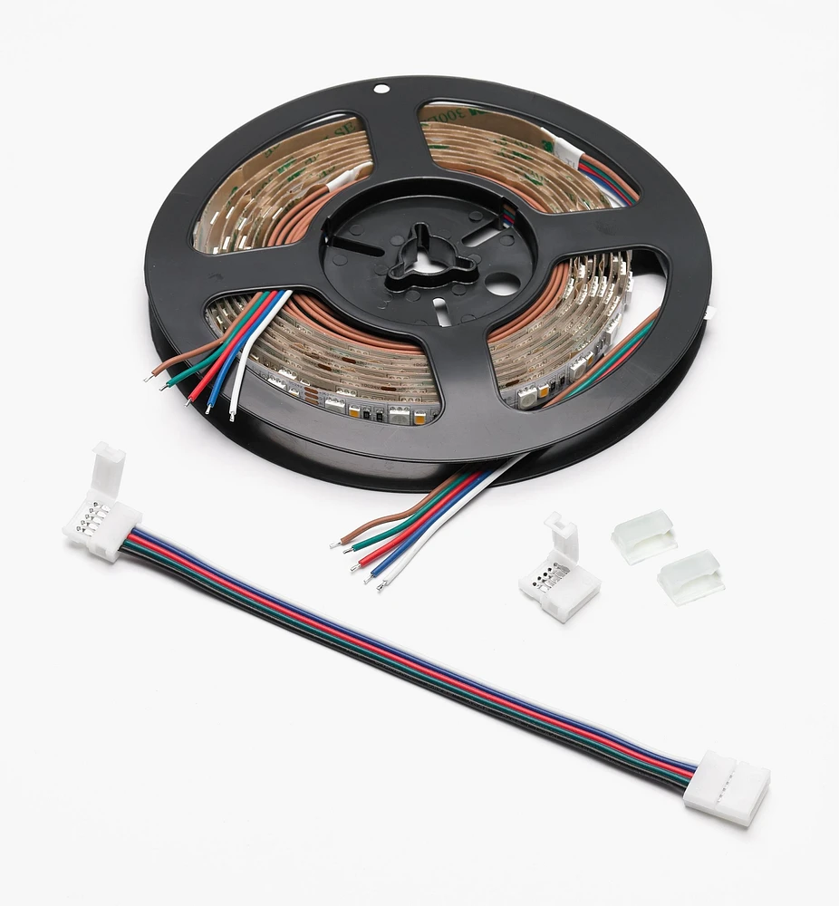 8' Color-Controlled RGB+W LED Tape Light Set
