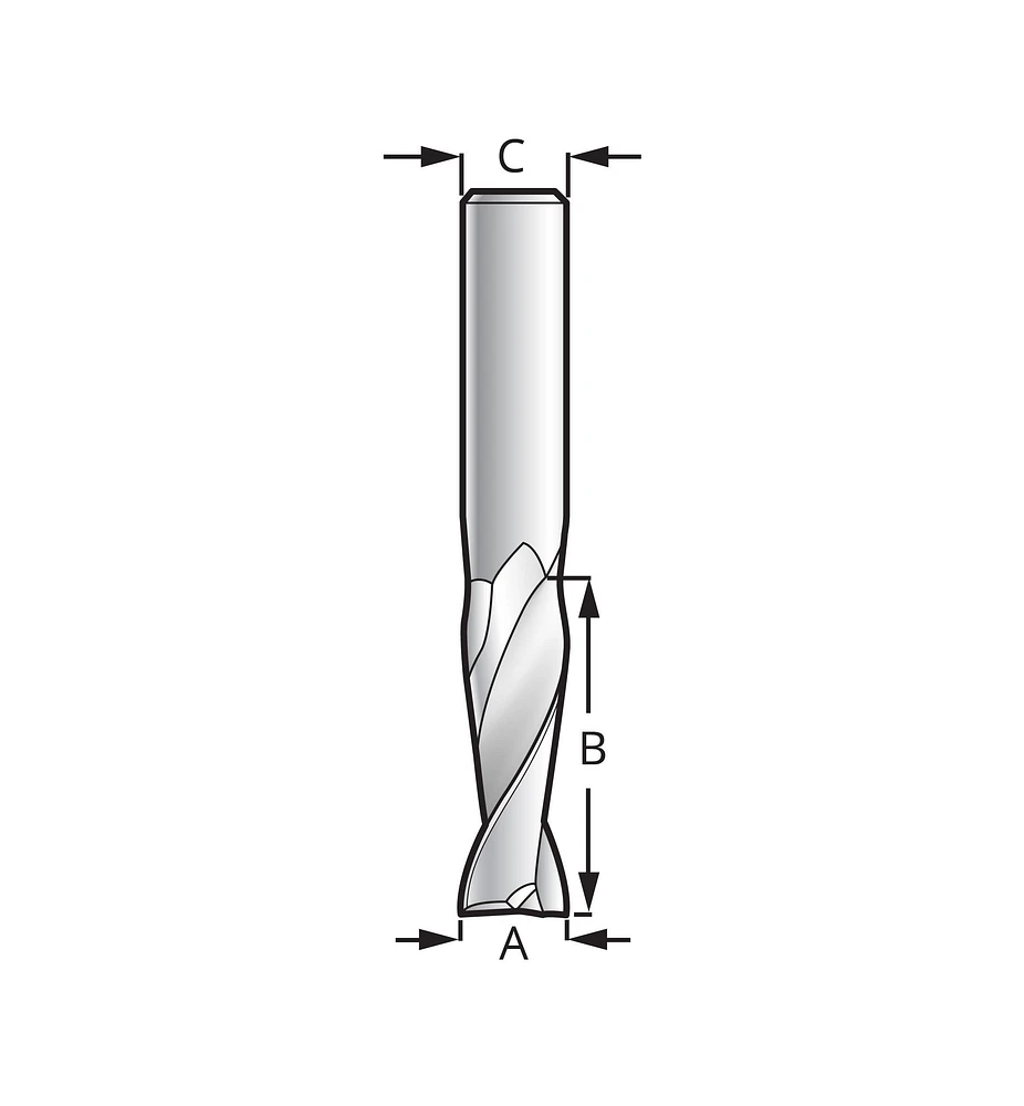 High-Speed Steel Onsrud Spiral Router Bits