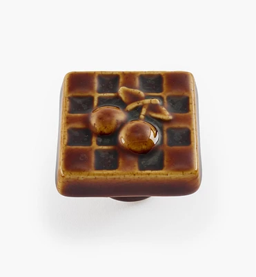 Boutons en céramique à motif de cerise