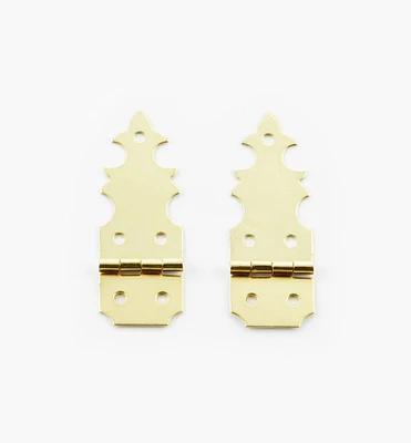 Fancy Narrow Brass Box Hinges