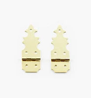 Fancy Narrow Brass Box Hinges