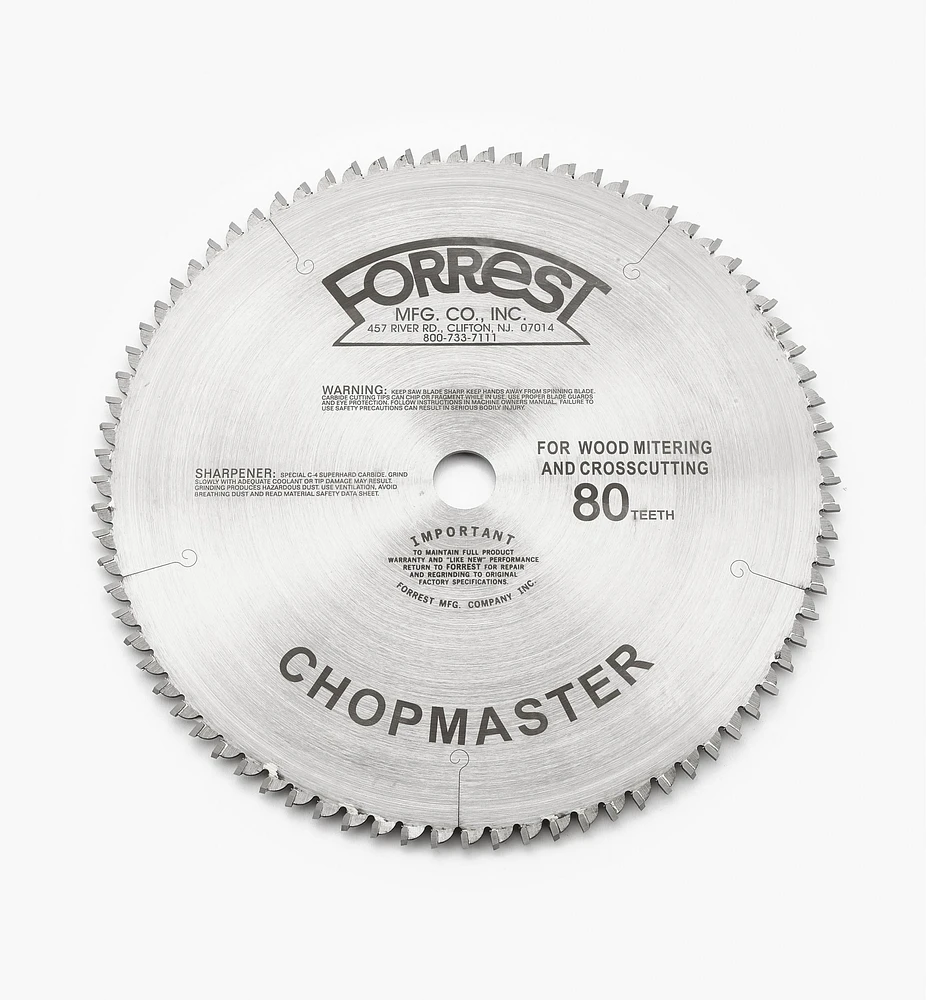 Forrest Chopmaster Saw Blades
