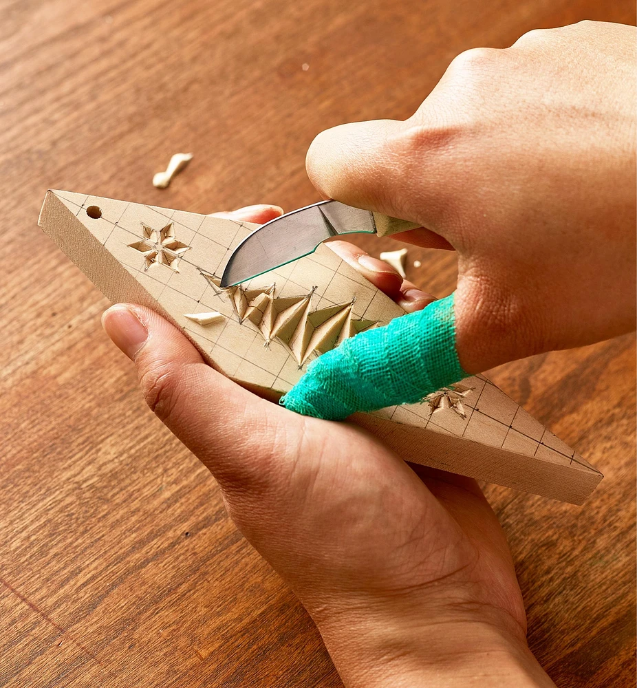 Make It Yourself Chip Carving Holiday Ornaments Kit