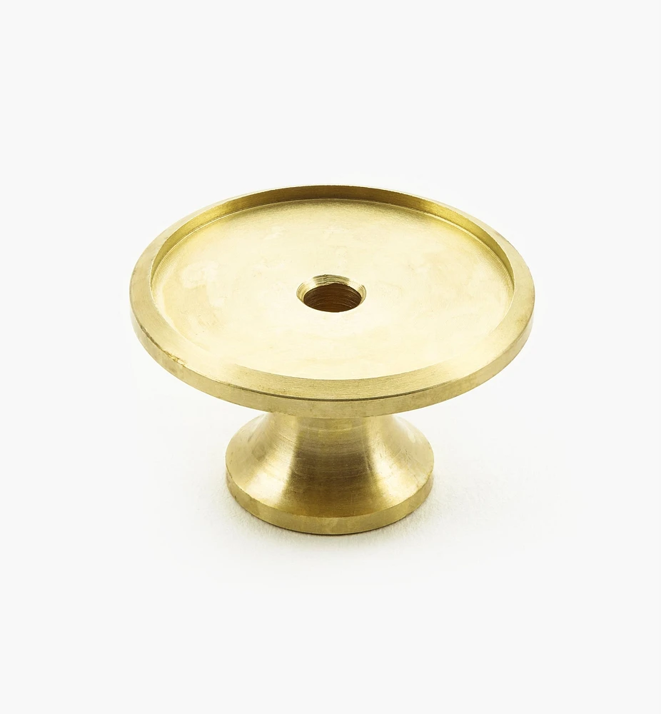 Veritas Smooth-Rimmed Brass Insert Knobs