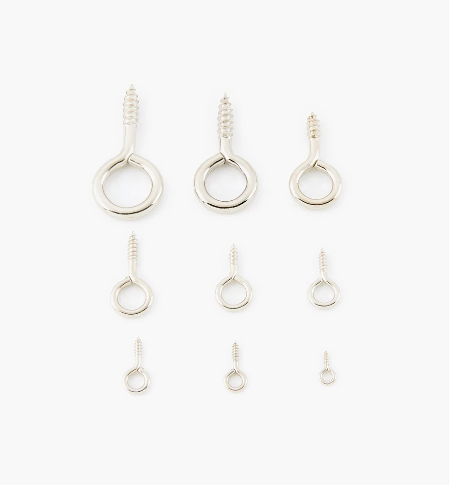 Nickel-Plated Screw Eyes