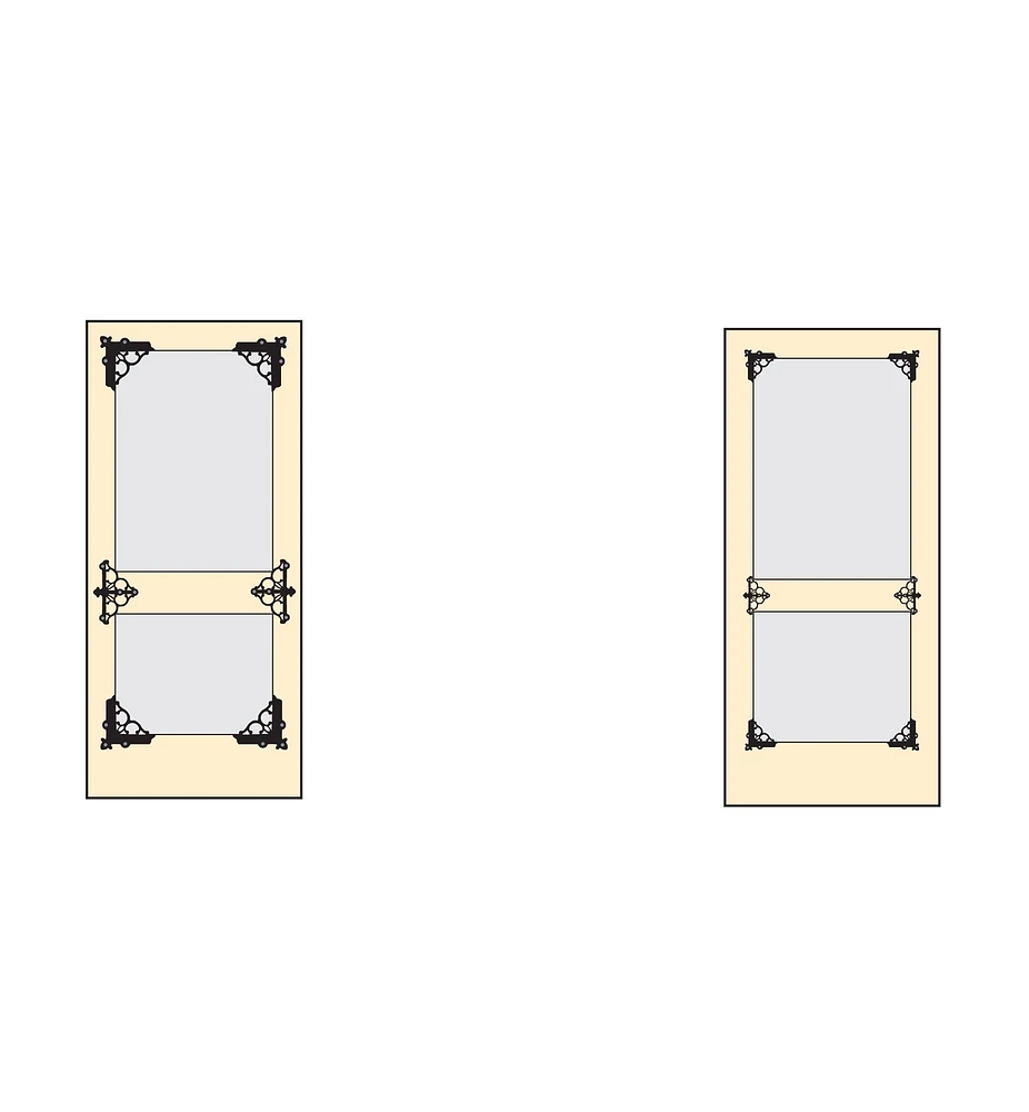 Victorian Screen Door Large Corner Braces