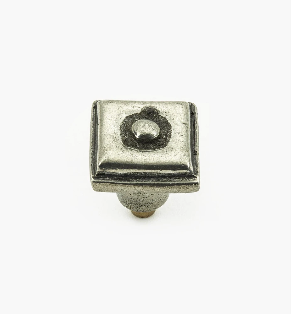 Bright Pewter Square Knobs