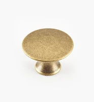 Boutons à tête plate, fini laiton