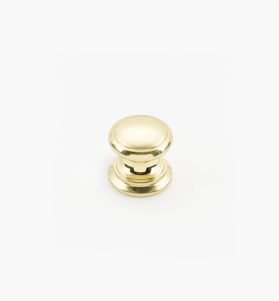 Bevelled Brass Round Knobs