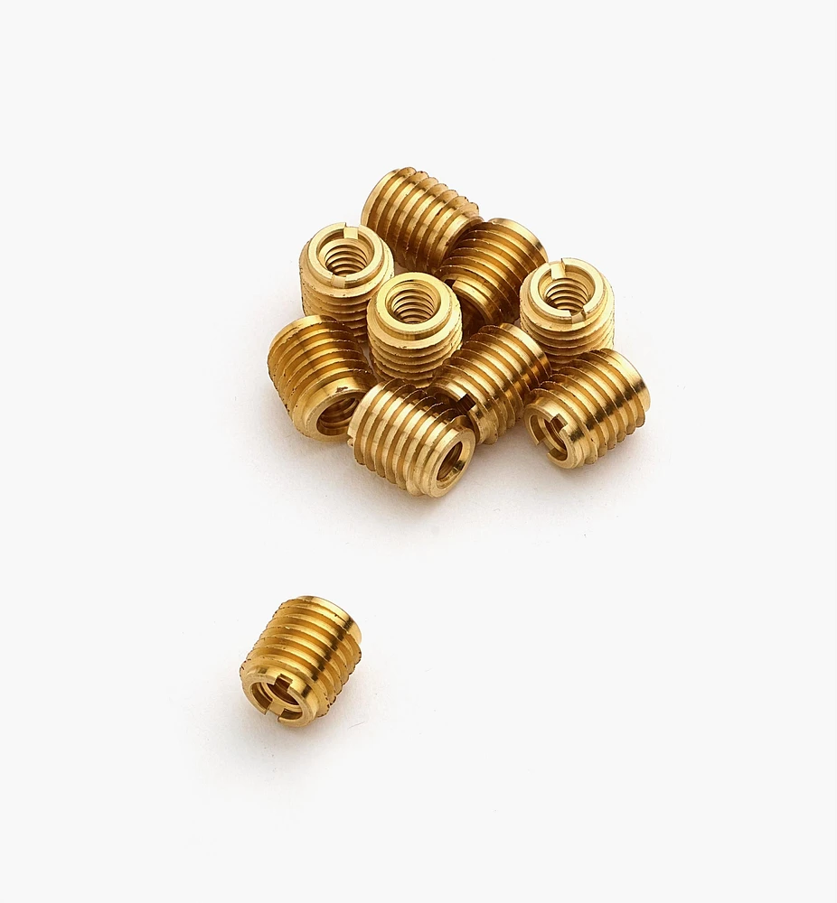 1/4-20 Brass Knife-Edge Insert Nuts