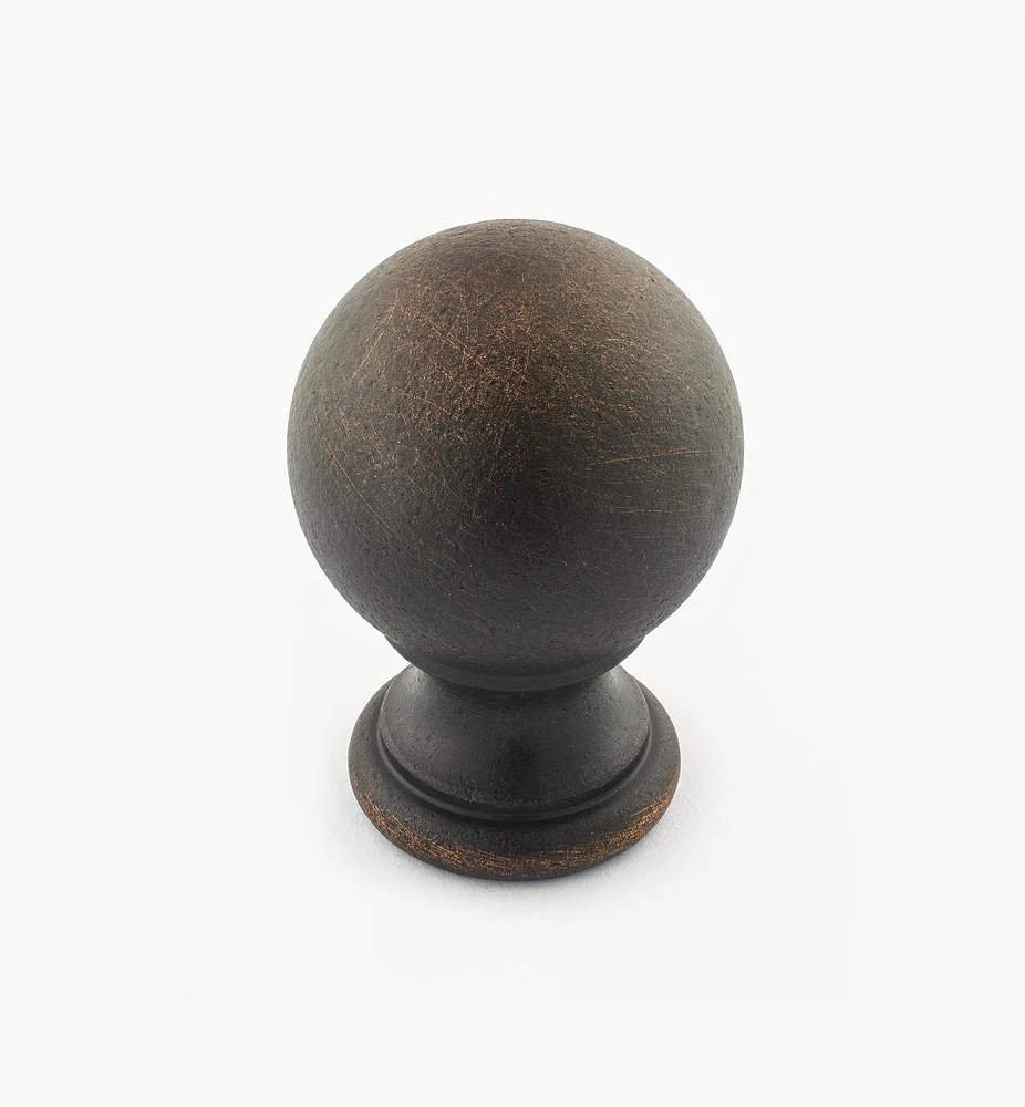 Bouton-boule en laiton tourné