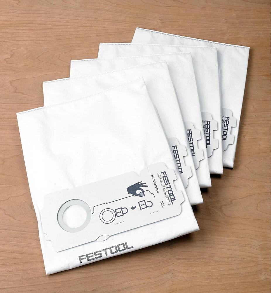 Sacs filtres autonettoyants pour aspirateurs CT MINI, CT MIDI et CT 15 Festool