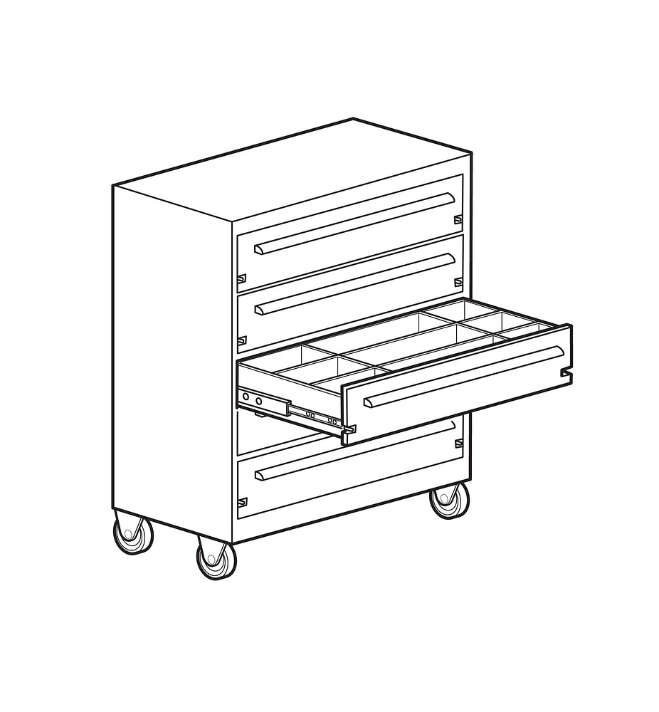Double-Locking Extra-Heavy-Duty Slides