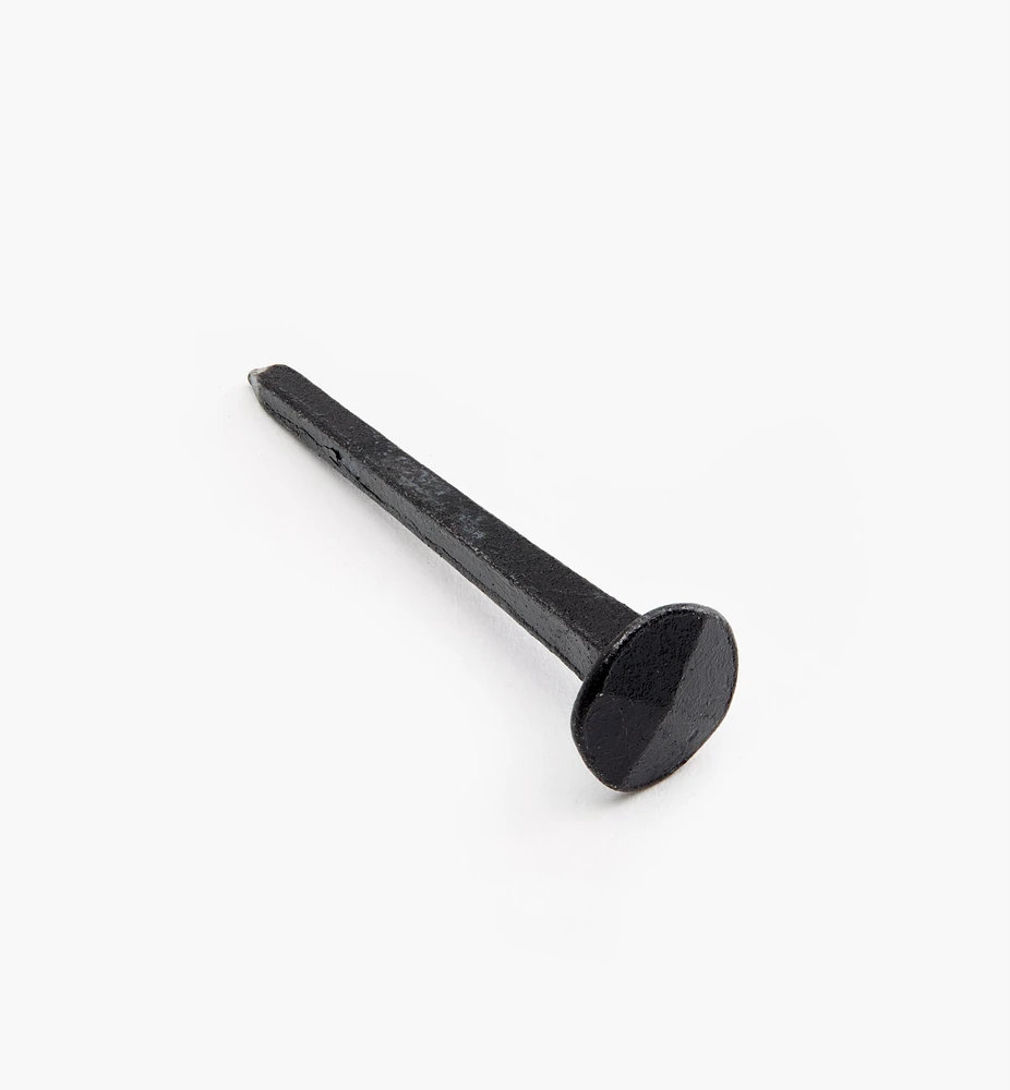 Black Steel Diamond-Head Forged Nails from Clouterie Rivierre
