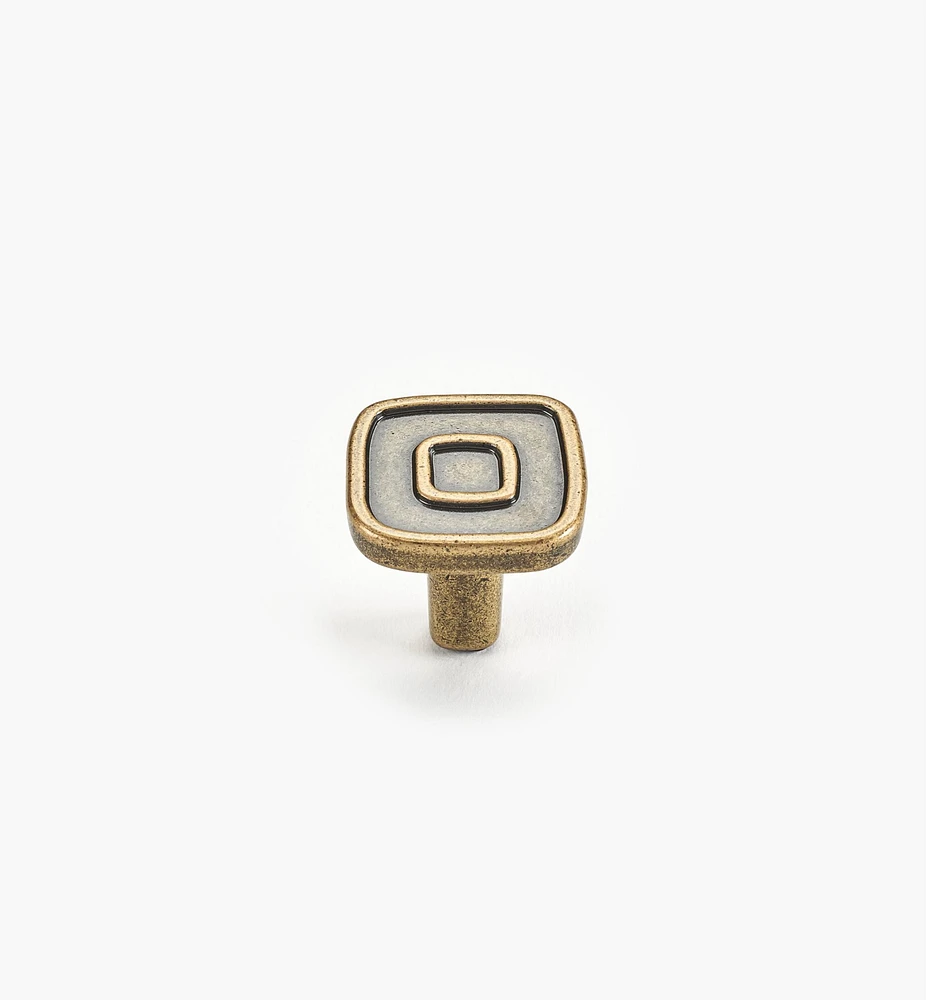 Bouton à motif rectiligne