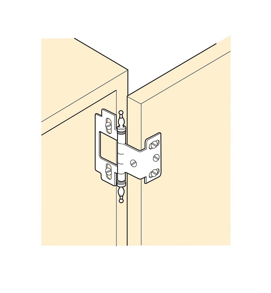 Partial-Wrap Ball-Tip Inset Hinge