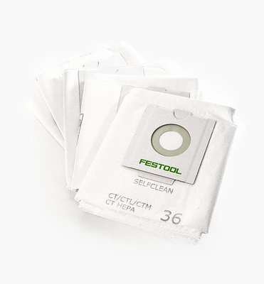 Selfclean Filter Bags for Festool CT Dust Extractors