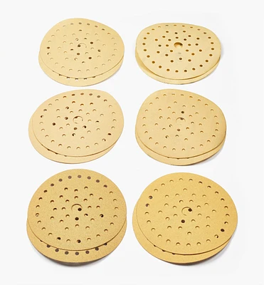 12-Pc. Sample Pack of Mirka 6" 50-Hole Gold Multifit Grip Discs