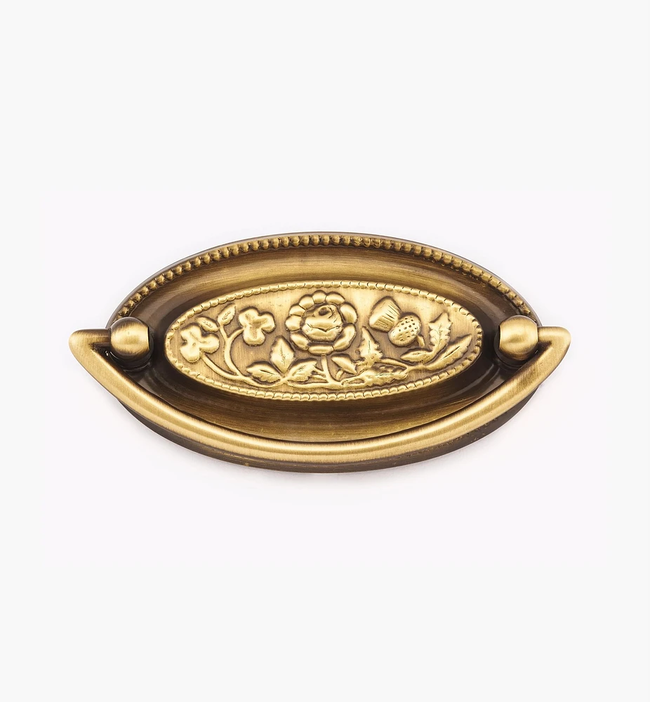 Pressed Floral Plate Pull