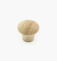 Bouton lisse en érable brut