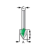 Mèche en V de 60°