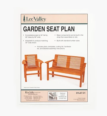 Garden Seat Plan