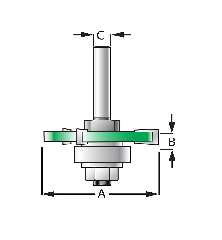 3-Wing Slotting Cutters with Shafts