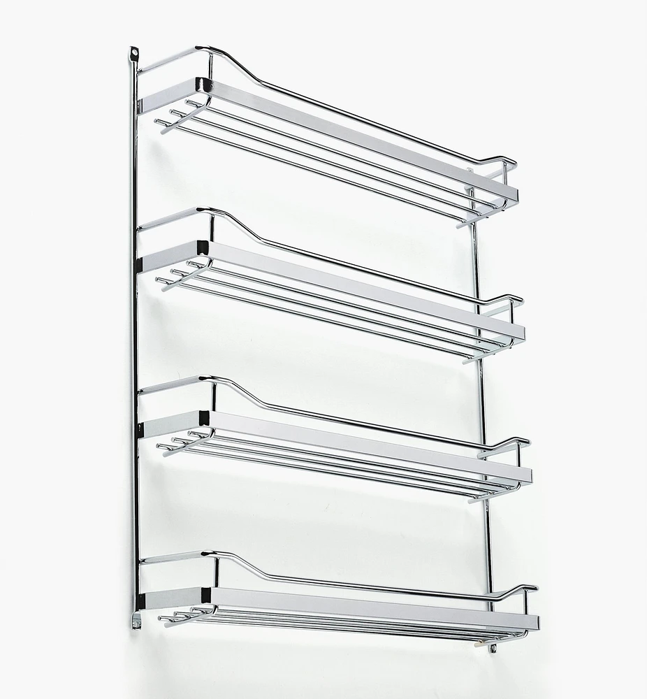 Wide Four-Shelf Screw-Mount Spice Rack