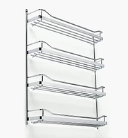Wide Four-Shelf Screw-Mount Spice Rack