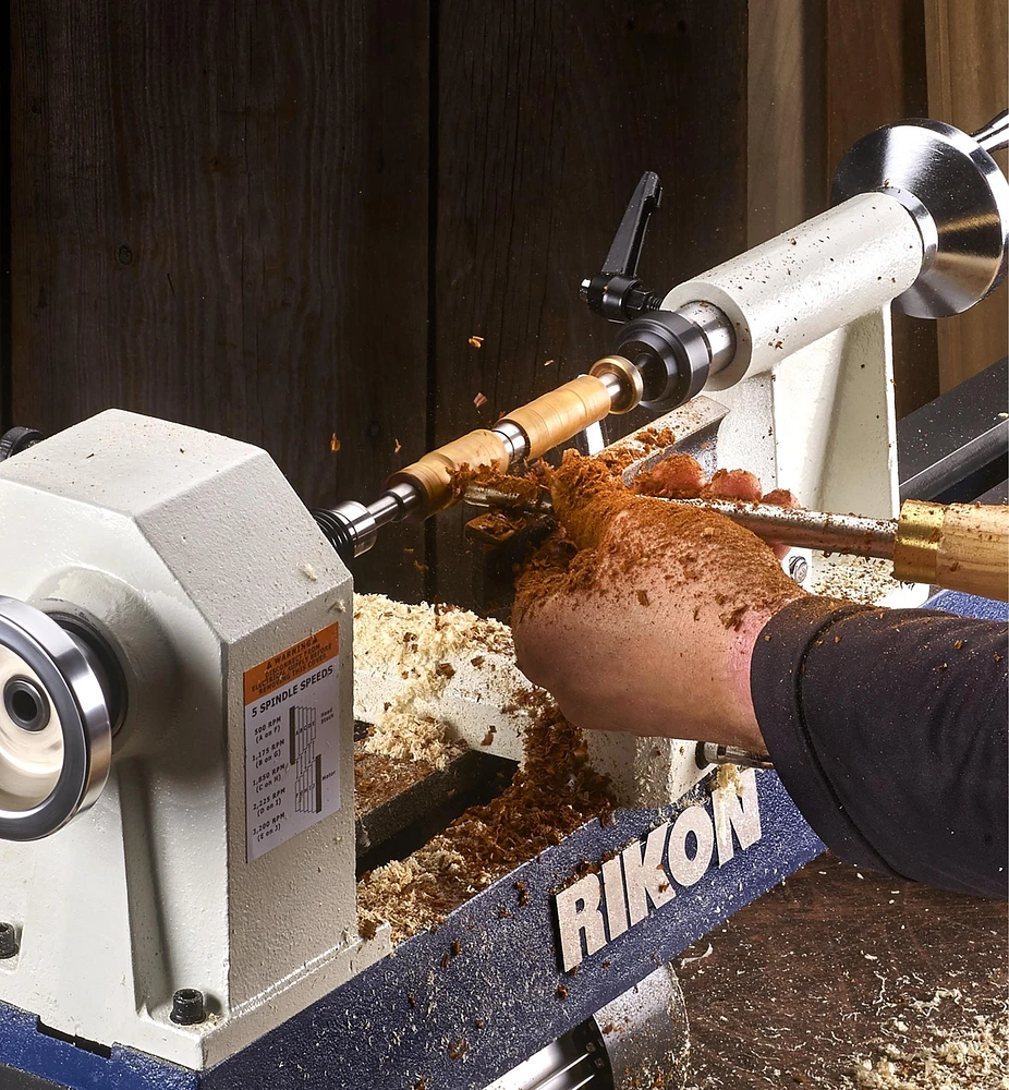 Rikon 1/2 hp Mini Lathe & Set of 3 Carbide-Tipped Turning Tools