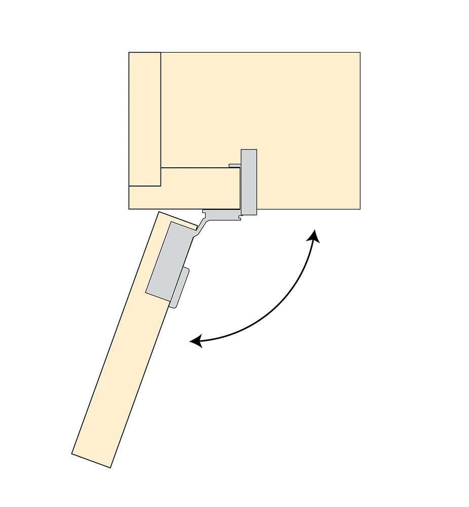 110° Overlay Compact Blumotion Clip Hinges
