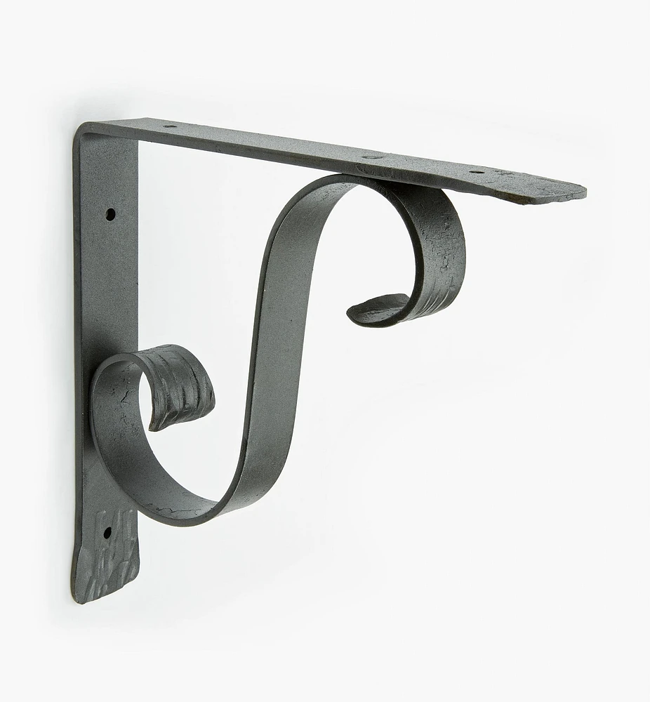 Wrought-Iron Scroll Shelf Bracket