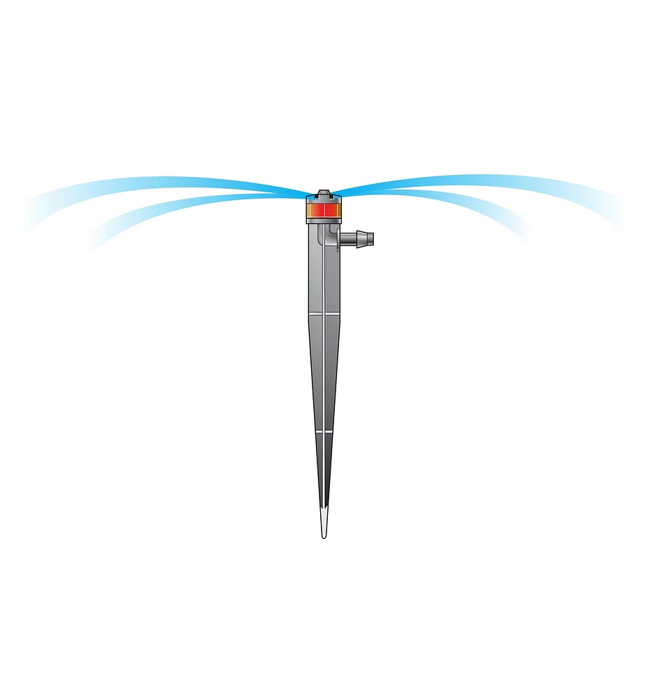 Pressure-Compensating Shrubbler Spikes for Low-Flow Irrigation Systems
