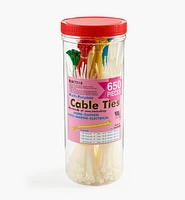 650-Piece Basic Cable Tie Assortment