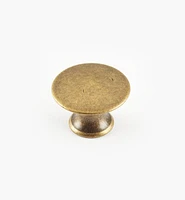 Boutons à tête plate, fini laiton