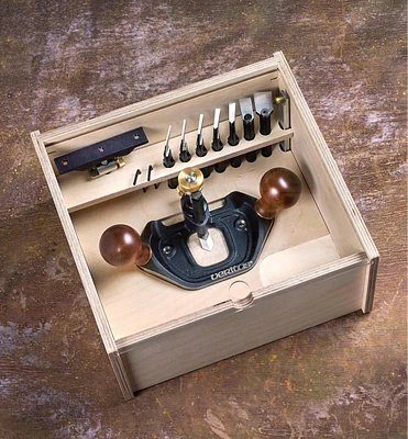 Ensemble de guimbarde standard, coffret et fers impériaux Veritas