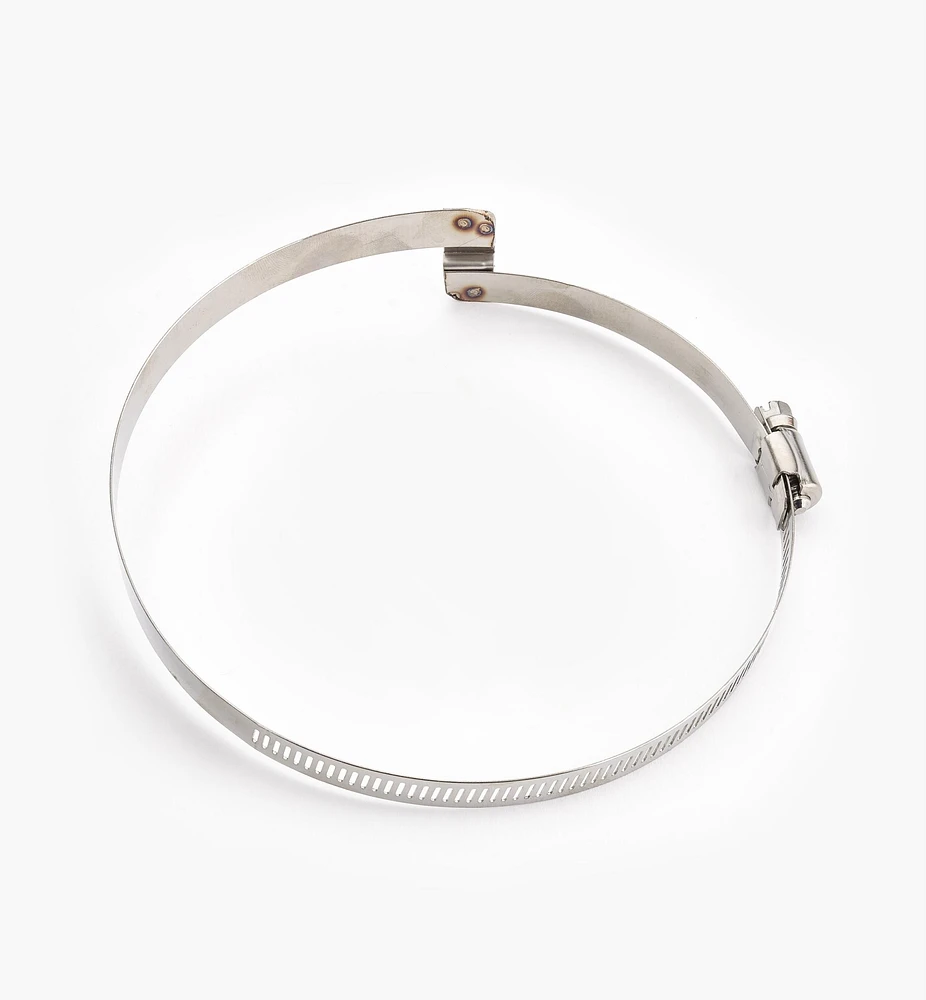 Collier de serrage spiralé à gauche
