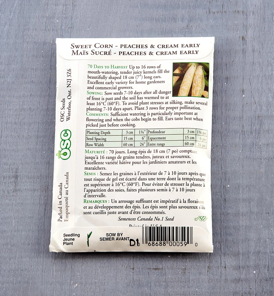 OSC Corn Seed Packet