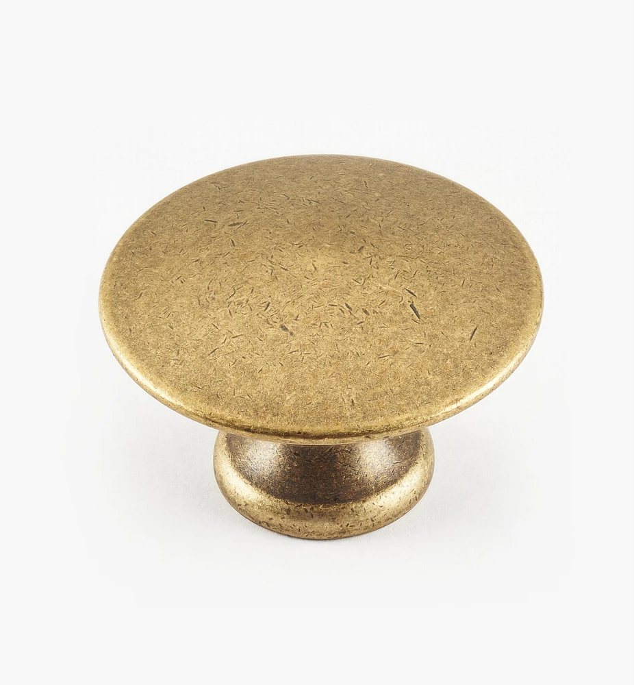 Boutons à tête plate, fini laiton