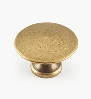 Boutons à tête plate, fini laiton