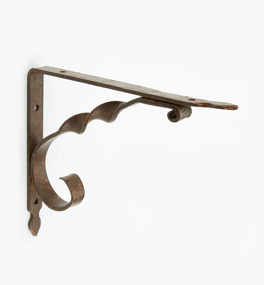 Console en fer forgé pour tablettes, torsade