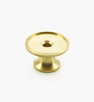 Veritas Smooth-Rimmed Brass Insert Knobs