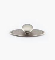 Oval Plate Knob with Escutcheon