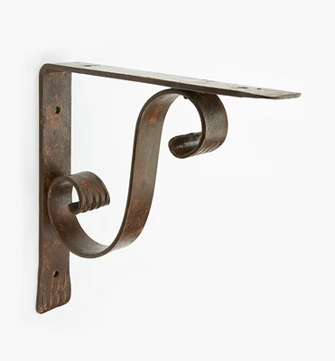 Wrought-Iron Scroll Shelf Bracket